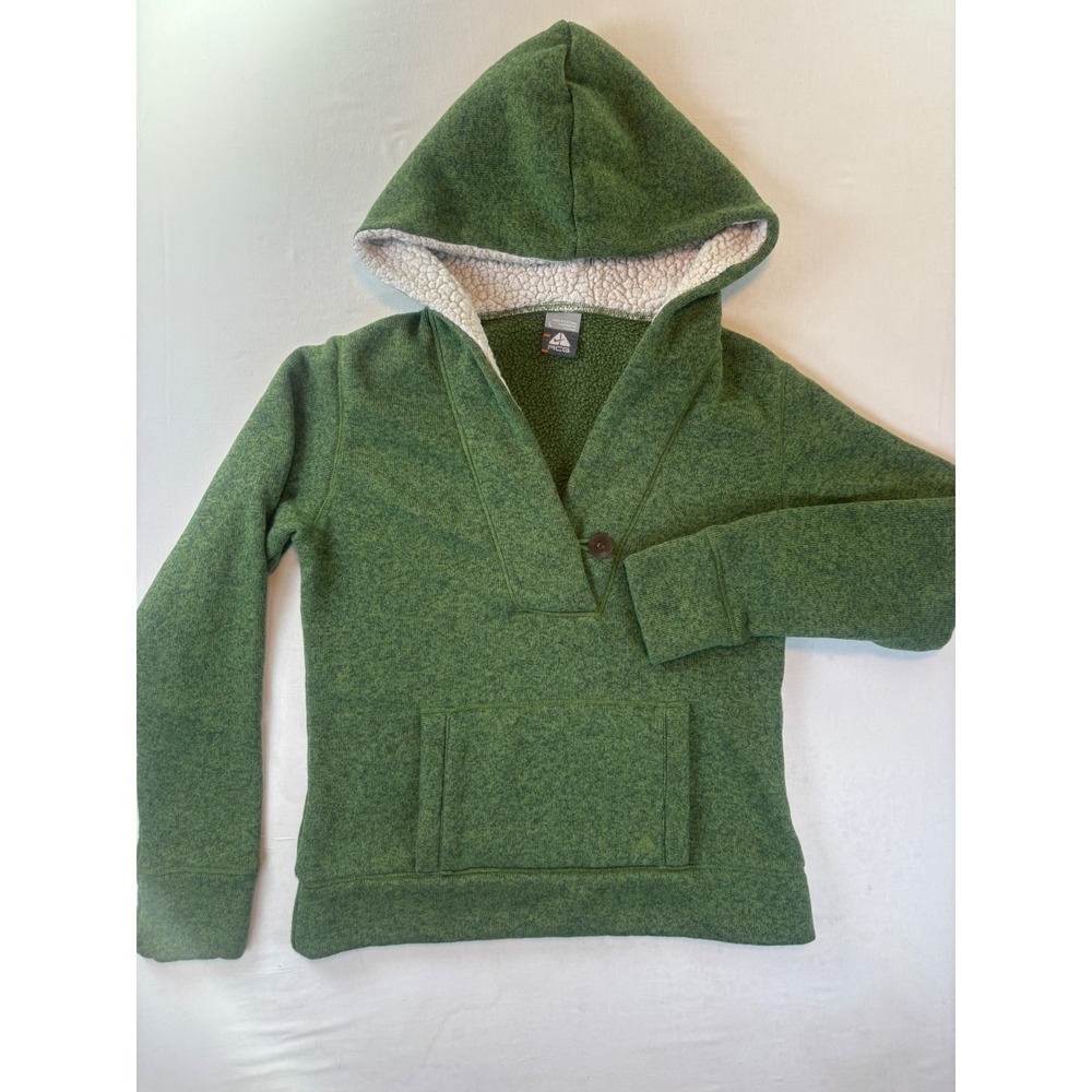 Nike ACG Green Fleece Sherpa Lined Hoodie Pullover Jacket Large RN104141 womens